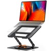 TECKNET Laptop Stand for Desk, 360 Rotating Base, Ergonomic Foldable