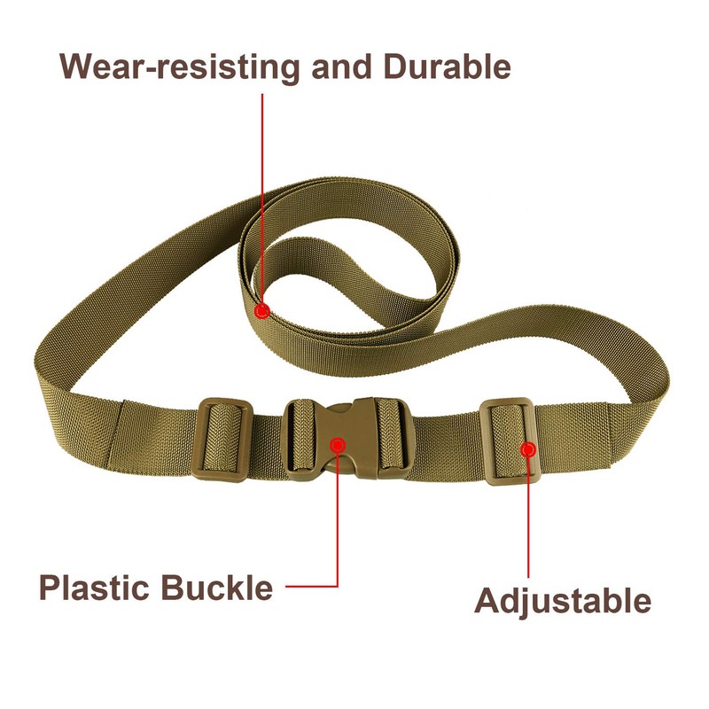 MAGARROW 1.5" Utility Straps with Buckle Adjustable, 4-Pack (Tan, 9.5