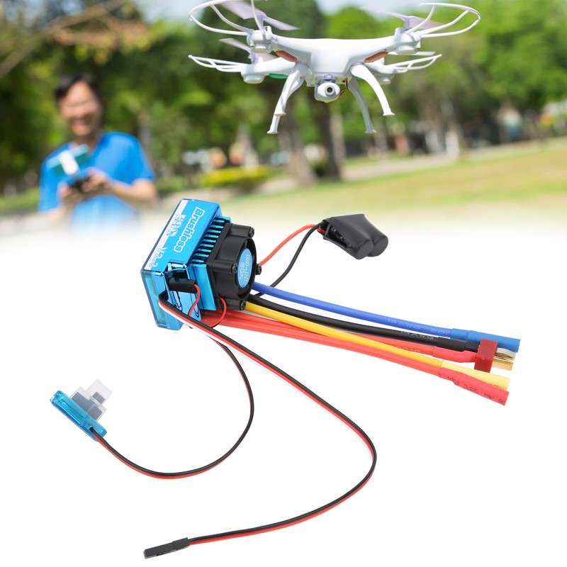 Brushless ESC Waterproof Dustproof Electronic Speed Controller for 1/10 RC