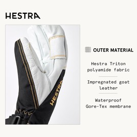 Hestra Army Leather GTX Gloves, Black, 6