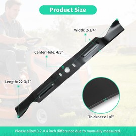 IDEASURE 581043901 Mulching Blades for 46" Deck, Compatible with Hu-sqvarna TS246 TS346 YT46LS YTH224TFI YTH224T, 2 Pack