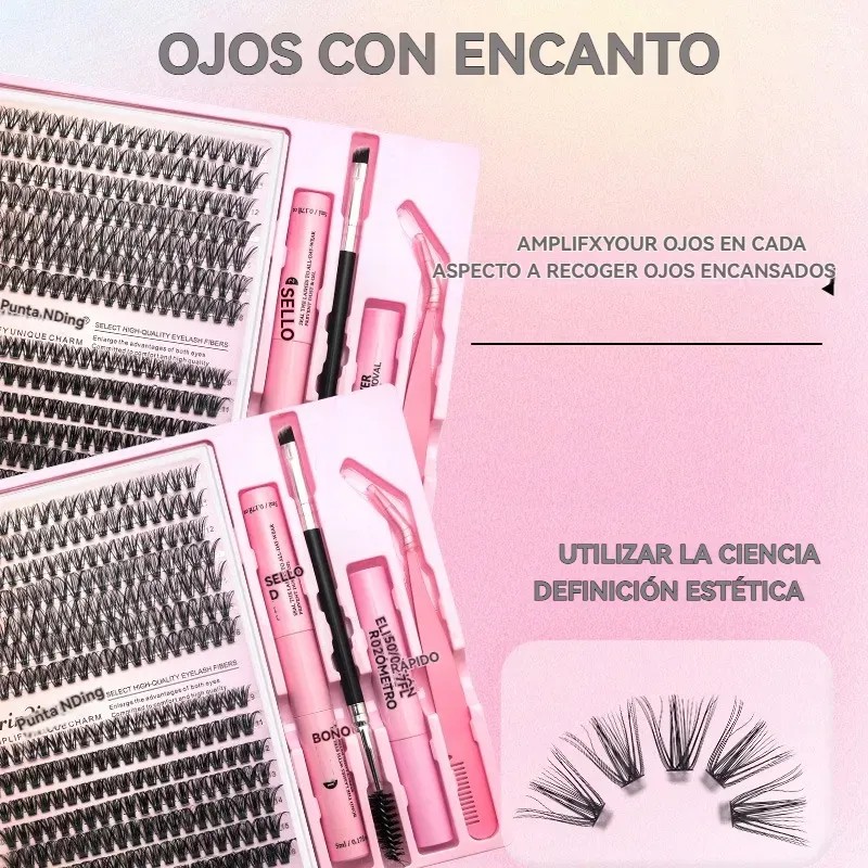 Pestañas Postizas En Racimo 30/40d 9-16mm Para Extensión 30/40d