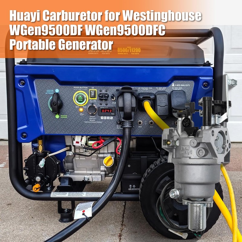 Huayi Carburetor for Westinghouse WGen9500DF WGen9500DFC Portable Generator 9500/12500 Dual