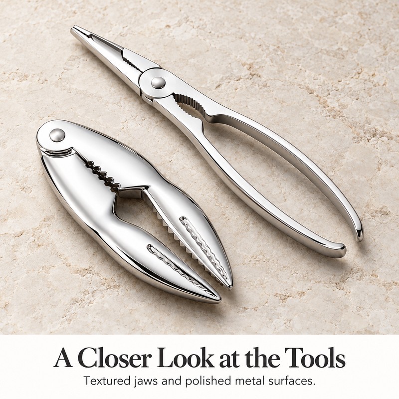 6-Piece Stainless Steel Seafood Tool Set – Crab & Lobster