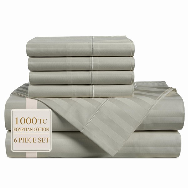Casa Platino 100% Egyptian Cotton Sheets King Size Set -