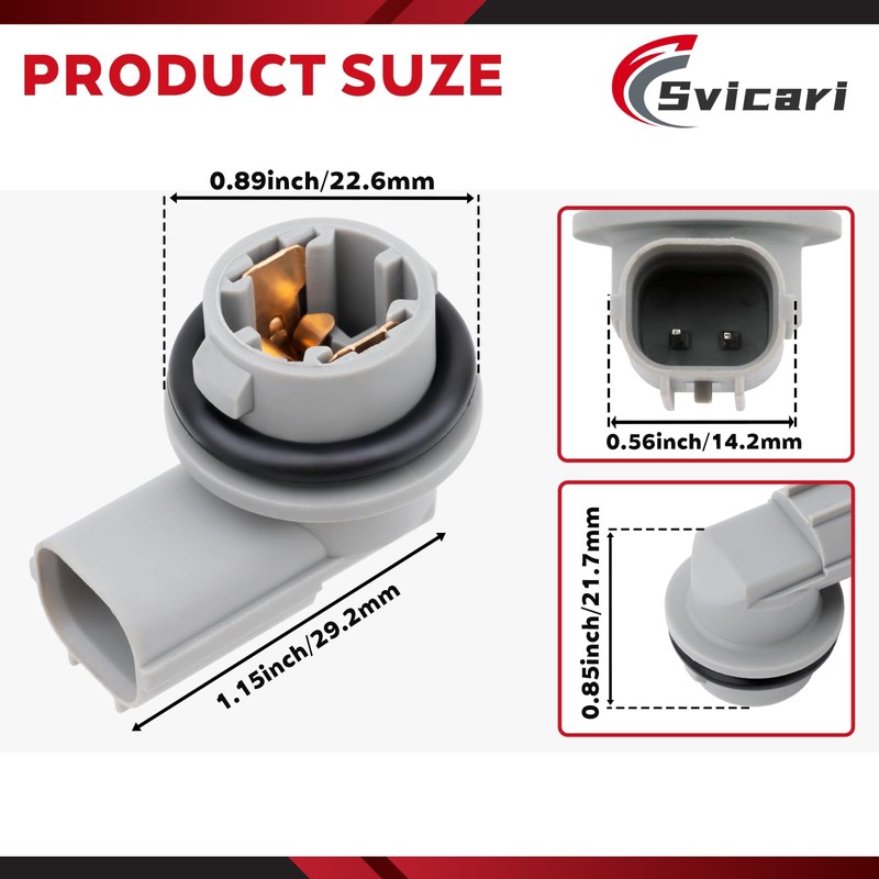 Svicari 2PCS Side Marker Light Bulb Socket Holder Compatible with