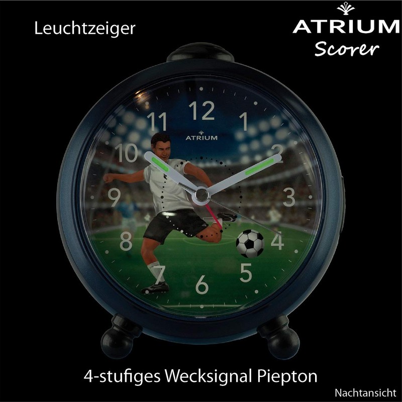 ATRIUM A932-5 Children's Alarm Clock for Boys Scorer Football Stadium