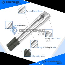 OdontoMed2011 Heavy Duty Dehorner Stainless Steel Handles with Rubber Grips and Cutting Blades - Length 17" ODM