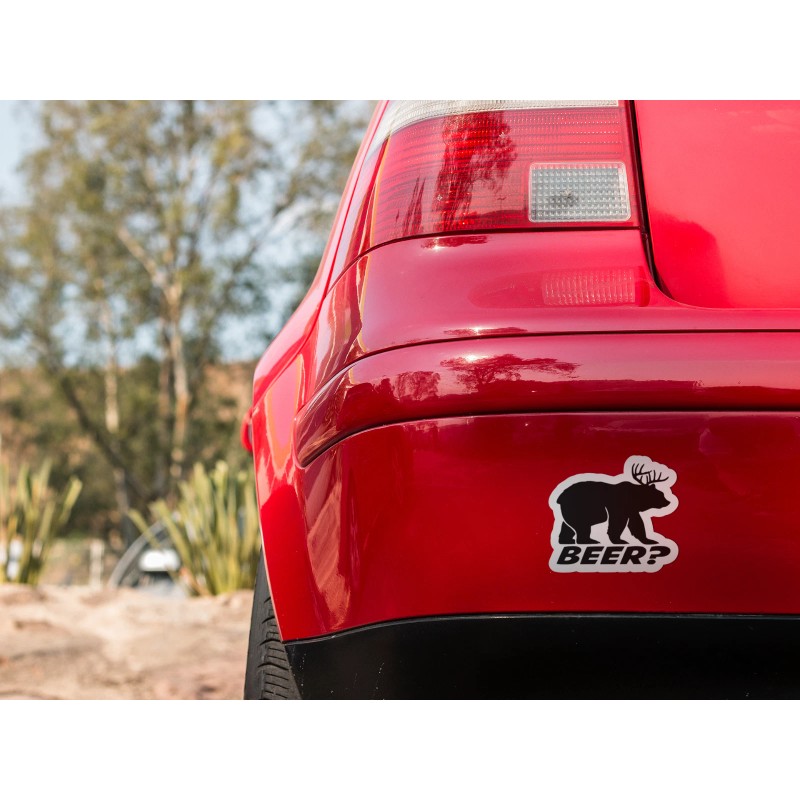 DRD&M Beer Plus Deer Equals Bear Vinyl  4.5 in Decal