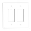 Leviton 2-Gang Decora/GFCI Device Decora Wallplate, Oversized, Thermoset, Device Mount,