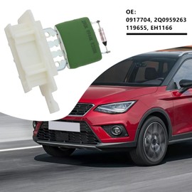 EMSea 1 x Car Heater Fan Air Conditioner Resistor 0917704 2Q0959263 119655 EH1166 Compatible with Seat Compatible with VW Polo T-Cross 2017-2023