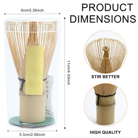 Matcha Whisk Natural Bamboo Tea Whisk Traditional Matcha Tea Whisk Tool Tea Ceremony Whisk Matcha Lattes Making Tools for Tea Ceremony Tea Drinking Hot Chocolate Frappe Latte