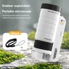 Grampus 60x-200x LED Pocket Microscope Portable Handheld STEM Toy for