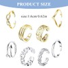 EQLEF Toe Ring Set Gold and Silver Adjustable Open Ring