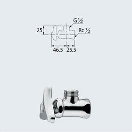 Kakudai 787-101-13 Angle-Type Stop Faucet Body