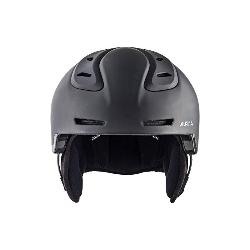 ALPINA Unisex - Adult, SPINE ski helmet, black matt, 58-61