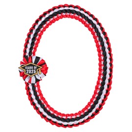 TFTAFAN - Collar de graduación de seda Leis clase de 2024 con cinta de graduación Leis, collares trenzados para escuela secundaria, universidad, graduación, decoración de bricolaje, suministros de
