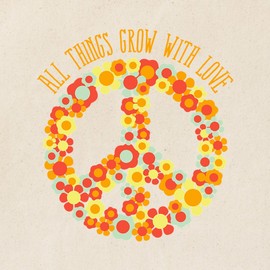 CafePress All Things Grow With Love Tote Bag Reusable Natural Beige Canvas Shopping Bag