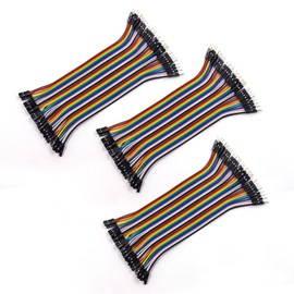 YnGia Dupont Wire 40 Pin Male to Female Breadboard Jumper Wires Ribbon Cable Dupont Wire Kit for Arduino Projects Raspberry PI DIY (10cm) Multicolor 120pcs