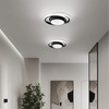 CANEOE Small Modern LED Ceiling Light,2 Rings Creative Design Ceiling