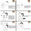 Aluminum Electric Moka Pot 5-6 Cup 270ml Express Coffee Maker
