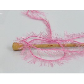 Ice 100 gram skein Princess Pink Eyelash Glitz #46558 Ice Sparkly Eyelash Yarn 153yd