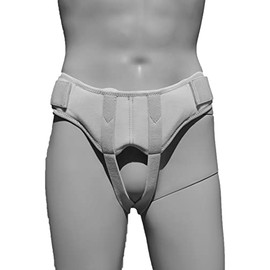 Solace Care Extra Smooth Inguinal Hernia Support Belt | Effective Support & Control of Reducible Single or Double Inguinal Hernia | Unisex (Grey, S: 76-89 cm)