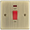 Knightsbridge 45A DP Switch with Neon (single size) - Square