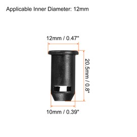 PATIKIL Camping Chair Foot, 4 Pack 12mm 13mm Tubing Dia Detachable Anti-Slip Stool Feet Stopper Replacement for Hiking, Black