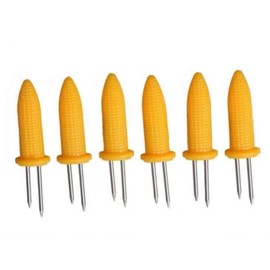 Bluejunior Corn Holders – Corn on The Cob Forks, Grilling Skewers & Fruit Prongs for BBQ, Kitchen, and Outdoor Cooking (Dual-Prong Design, Secure Grip