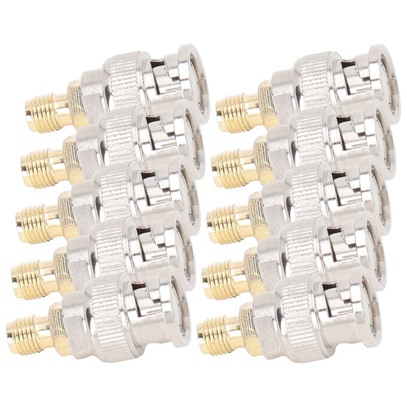10Pcs RF Coaxial Adapter Cable Connector SMA Female to BNC