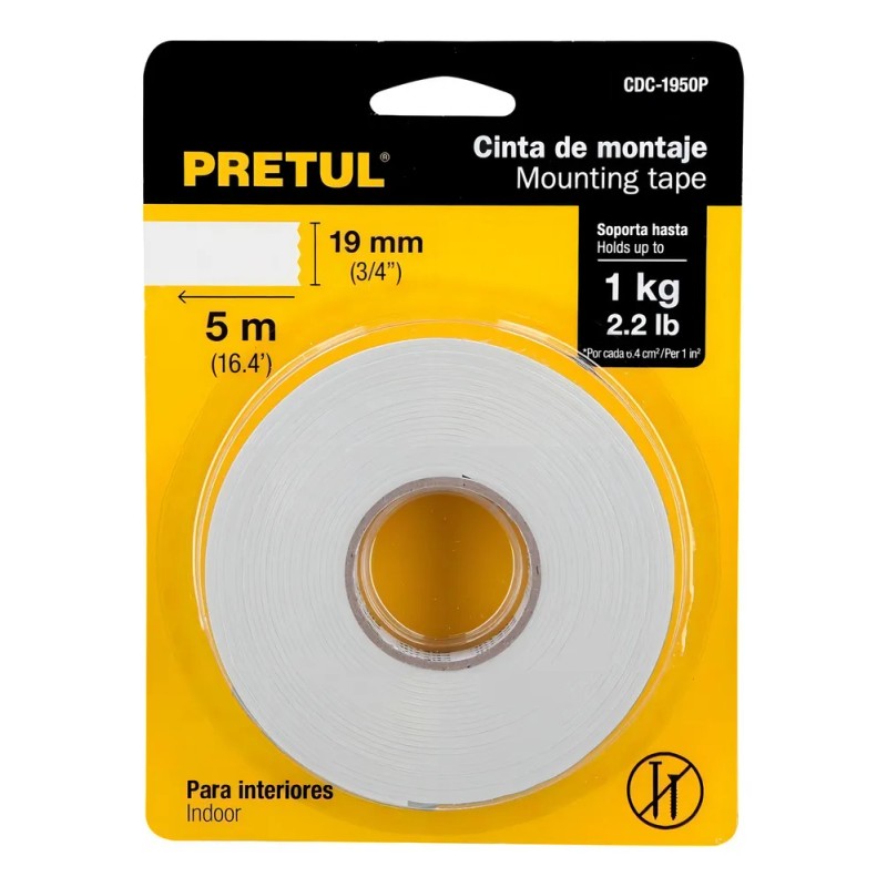 Cinta Doble Cara De 19 Mm X 5 M Pretul