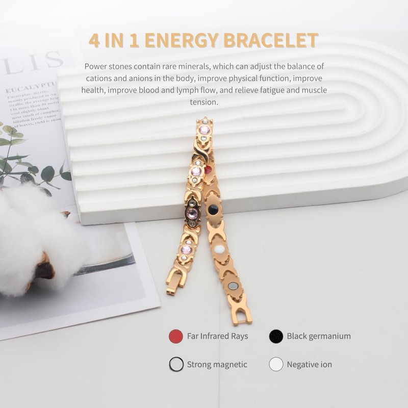 HyyMe Magnetic Bracelets for Women – Titanium Steel Bracelet with