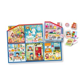 Clementoni - Sapientino Grande Case-Game 2 Years, Montessori Flashcards, Flashcards, Learning New Words, Language and Logical Thinking, Made in Italy, 16853, Multi-Colour