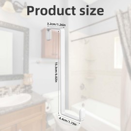 TOYMIS 1pcs Potty Seat Hook, Z Shaped Door Hangers No Drill Multifunctional Over The Door Hooks for Hanging Toilet Training Seat, Toilet Tank, Wardrobes, Closets, Cabinets (White)