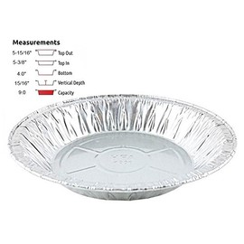 Handi-Foil 6" Aluminum Foil Pie Pan Plate Tin w/Clear Plastic Clamshell 25/Pk (Pack of 25)