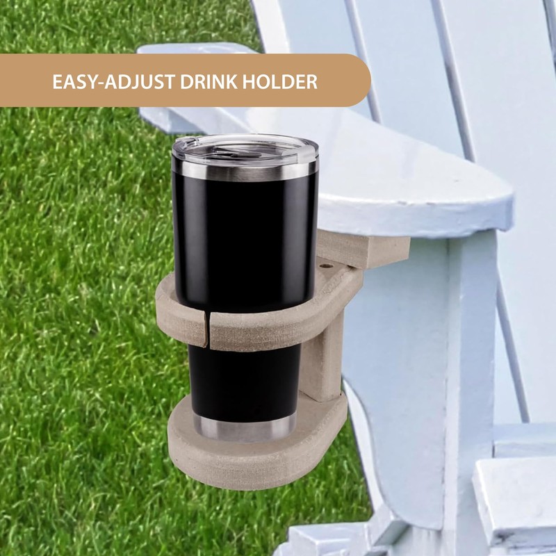 Adirondack Chair Cup Holder Attachment – Durable Poly Lumber Drink