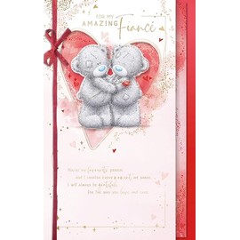 Me To You Bear Amazing Fiancé Handmade Valentine's Day Card