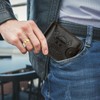 LbsAMP Leather Anime Wallet with Keychain and Skull Ring, Black