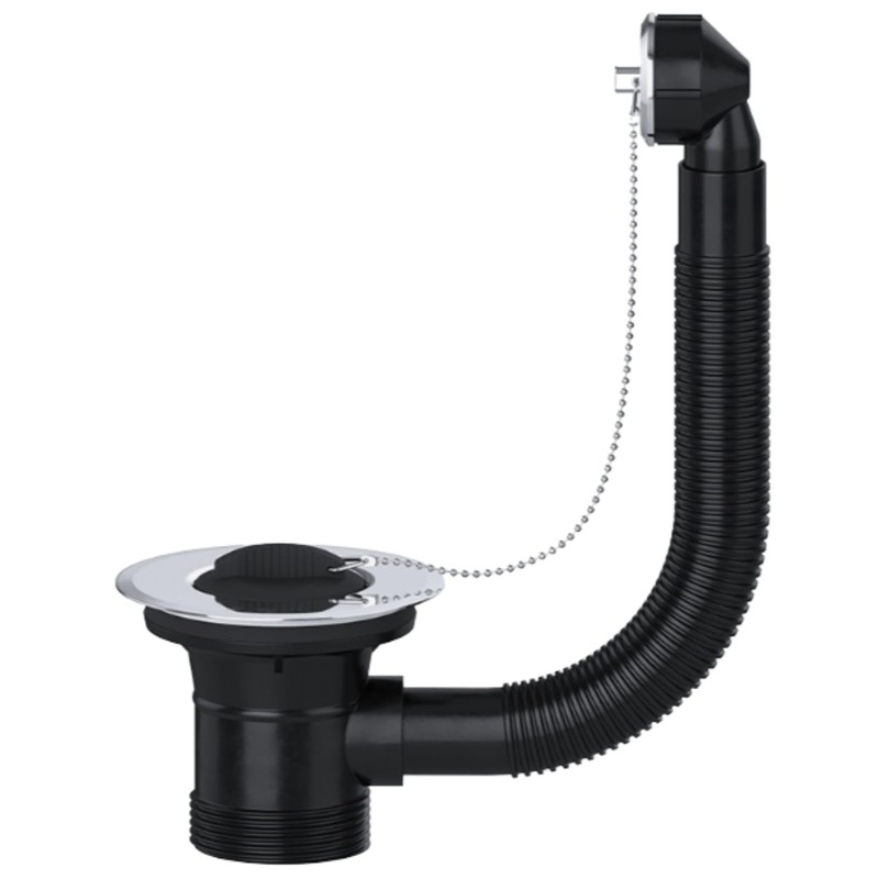 Hulthor Kitchen Sink Overflow Kit Plug with Chain and Overflow