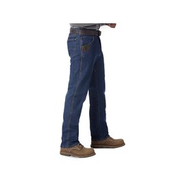 Wrangler Riggs Workwear mens Advanced Comfort Five Pocket Jeans, Mid Stone, 40W x 32L US