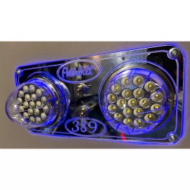 Florida's Finest Custom Work Peterbilt 389 Dome Lights Plate Amber Led Lights Color