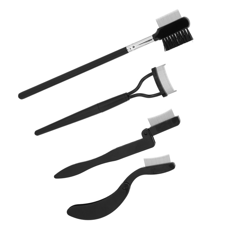 4 Pieces Folding Eyebrow Comb Eyelash Separator Grooming Brush Portable