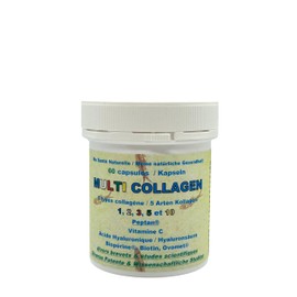 MULTI COLLAGEN Patentiertes Kollagen PEPTAN® + Hyaluronsäure + Vitamin C + Bioperine® + Ovomet® + Biotin – verschiedene Patente + klinische Studien – 60 Kapseln für 1 Monate - auch 120 + 240 Kapseln