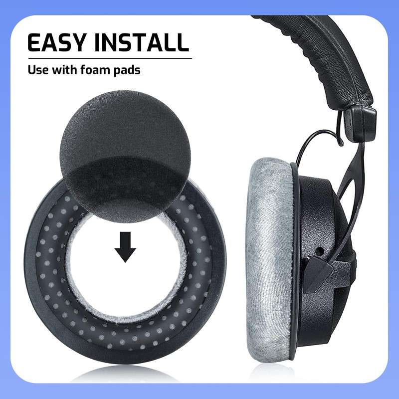 AzureRay Ear Pads Headphones for DT-770 Pro, Soft and Thickened