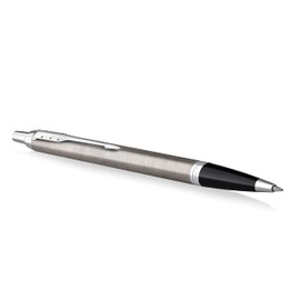 PARKER IM Ballpoint Pen | Stainless Steel with Chrome Trim | Medium Point with Blue Ink Refill | Gift Box