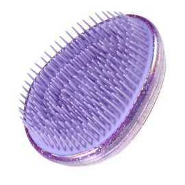 VOCOSTE Hair Brush, Travel Portable Hair Brush, Detangling Hair Brush, Mini Egg Shape Massage Hair Brush for Women, Purple