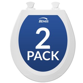 Bemis 500EC 000 Toilet Seat, 2-Pack Round, White