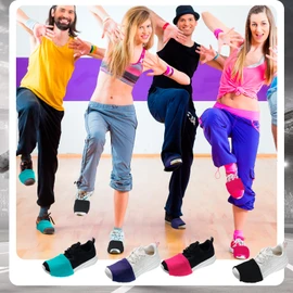 Haysandy 8 Pairs Dance Shoe Covers Over Shoes Socks for Dancer Women(M,Rose, Purple, Blue, Black,Footed Style)
