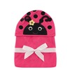 Hudson Baby Unisex Baby Cotton Animal Face Hooded Towel, Ladybug,